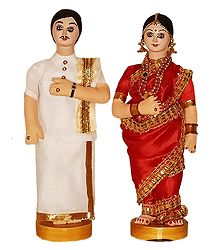 Tamil Couple - Set of of 2 Cloth Dolls