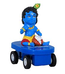 Krishna Sitting on Car