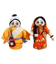 Baul Singers Doll - Set of of 2 Cloth Dolls