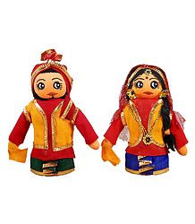 Bhangra dancers from Punjab - Set of 2