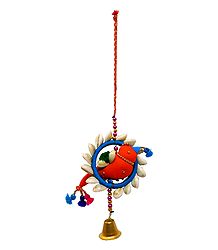 Decorative Wall Hangings with Saffron Cloth Birds