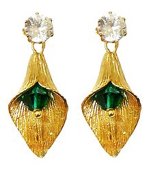Pair of Gold plated Dangle Earrings
