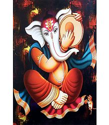 Ganesha Playing Daffli