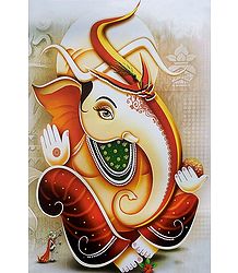 Ganesha with Modakam in Hand