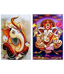 Lord Ganapati - Set of 2 Posters