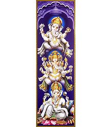 Three Images of Lord Ganesha