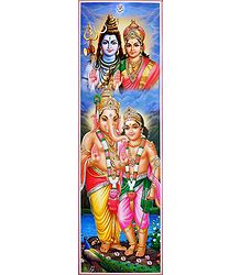 Shiva Parvati with Ganesha and Kartik