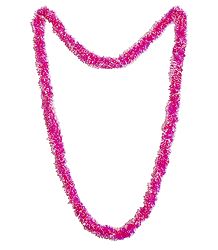 Magenta with White Synthetic Paper Garland