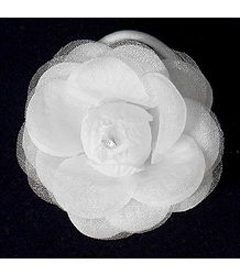 White Rose Hair Band (can be used as Brooch also)