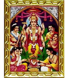 Lord Satyanarayan - Framed Picture