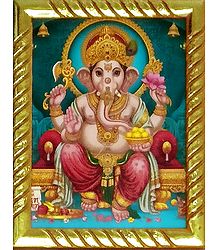 Lord Ganesha - Framed Picture