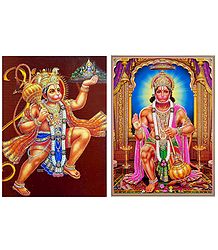 Hanuman - Set of 2 Glitter Posters