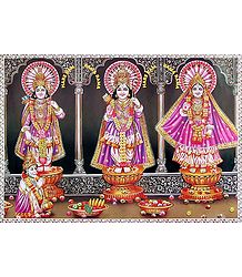 Lord Rama with Sita and Lakshmana