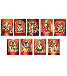 Navadurga - The Manifestation of Durga in Nine Different Forms - Set of 9 Photographic Prints