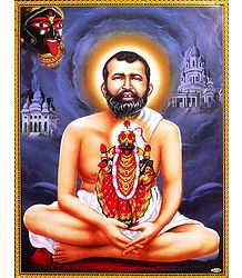 Shri Ramkrishna Sitting with Kali on his Lap