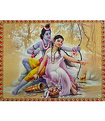 Sita Requests Rama to Fetch the Illusory Golden Deer - Poster