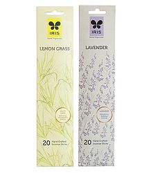 Set of 2 Incense Stick Packets with Lavender and Lemon Grass Fragrances