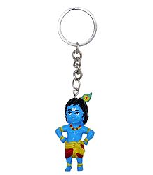 PVC Key Chain with Krishna