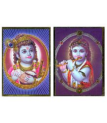 Young Krishna - Set of 2 Posters