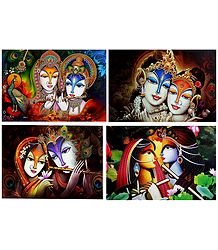 Radha Krishna - Set of 4 Posters