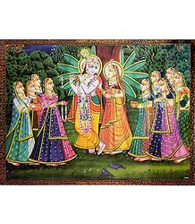 Radha Krishna with Gopinis