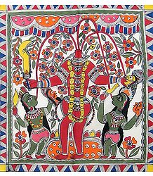 Chhinnamasta Kali - Madhubani Folk Art