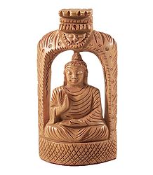 Meditating Wooden Buddha