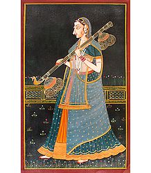 Ragini - Miniature Painting on Canvas