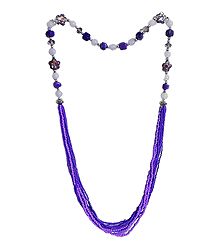 Dark Purple Bead Necklace