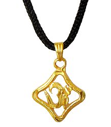 Gold Plated Chain with Om Pendant (Auspicious Hindu Symbol)