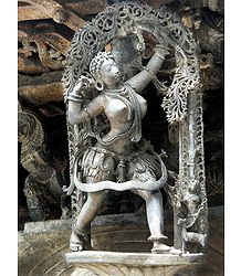 Huntress - Temple Sculpture from Belur, Karnataka, India
