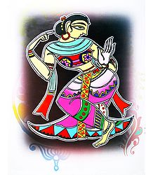 Dancing Girl - Photo Print of Jamini Roy Painting