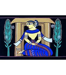 Waiting for Beloved - Photo Print of Jamini Roy Painting
