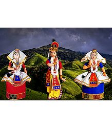 Manipuri Dancers - Unframed Photo Print on Paper