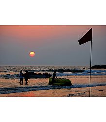 Sunset at Vaga Beach, Goa, India