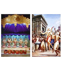 Pancha Gosain and Lord Chaitanyadev - Set of 2 Poscards