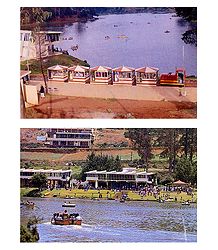 Mini Train and Lake View, Ooty - Set of 2 Postcards