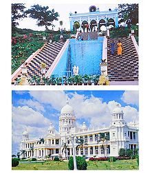 Brindavan Garden and Palace, Mysore - Set of 2 Postcards