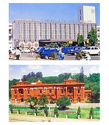 Railway Station and Museum, Bangalore - Set of 2 Postcards