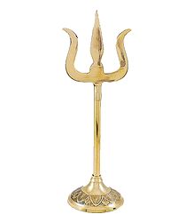 Shiva Trident - Brass Sculpture