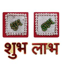 Acrylic Shubh Labh Stickers