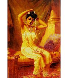 A Malaylee Lady- Poster - Raja Ravi Varma Reprint