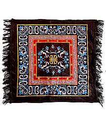 Dark Brown Velvet Ritual Carpet Mat