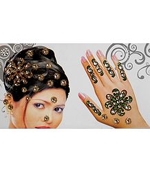 Hair and Hand Stick-on Decoration 