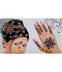 Hair and Hand Stick-on Decoration 