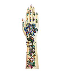 Multicolor Stone Studded Mehendi for Single Hand