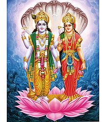 Vishnu and Lakshmi - Poster