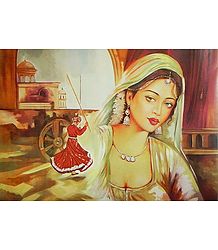 Rajasthani Beauty Dreaming of a Dancer
