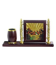 Pen Stand with Last Supper Photo