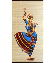 Bharatnatyam Dancer - Hand Painted Wall Hanging